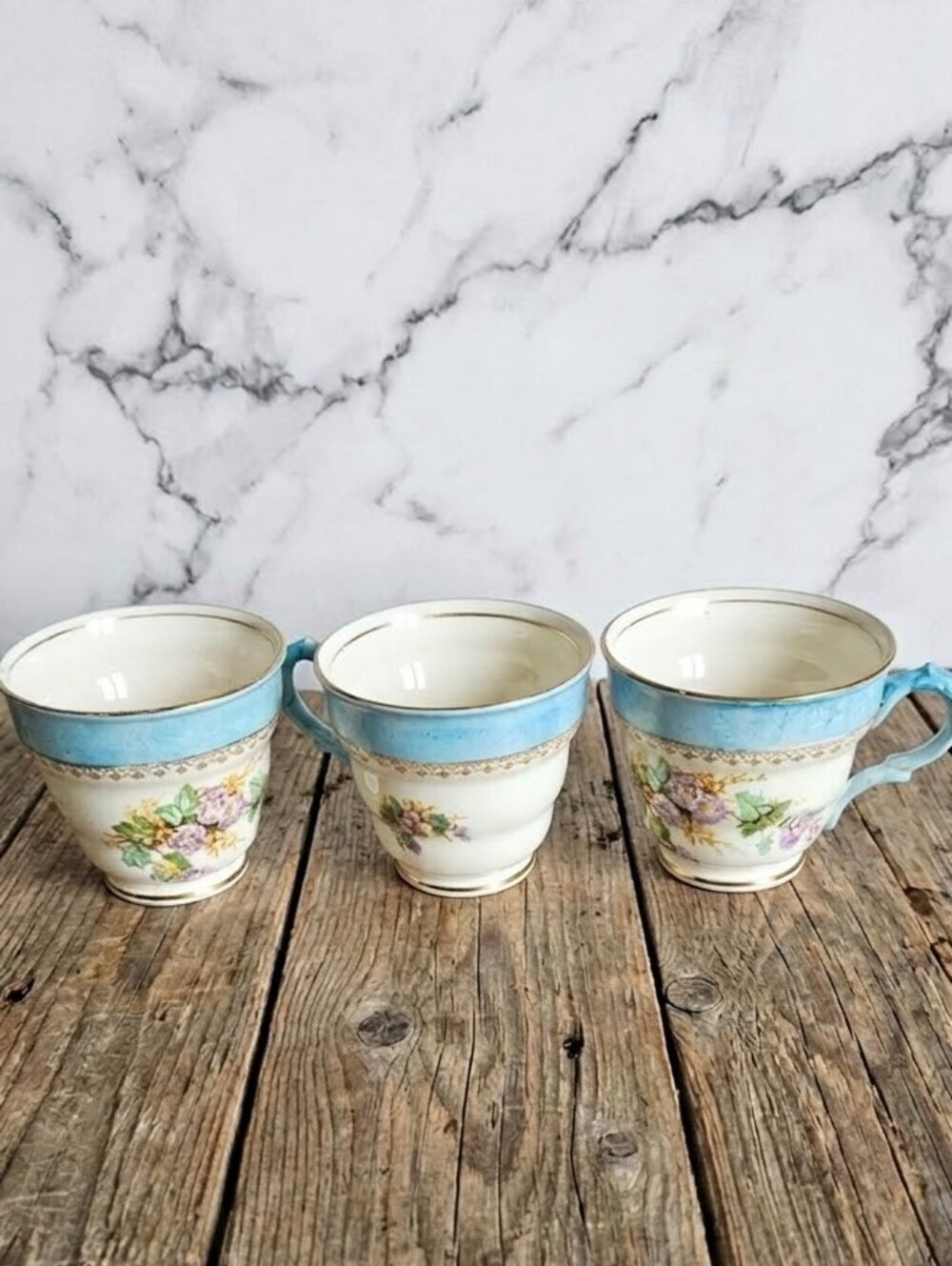 3 Antique James Kent Ltd. "Fenton" Teacups (Made in England) Vintage